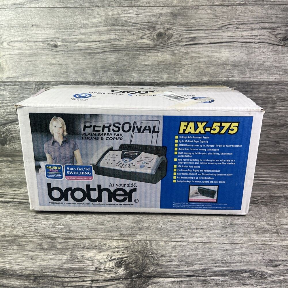 New Brother FAX-575 Personal Fax with Phone and Copier - Open Box